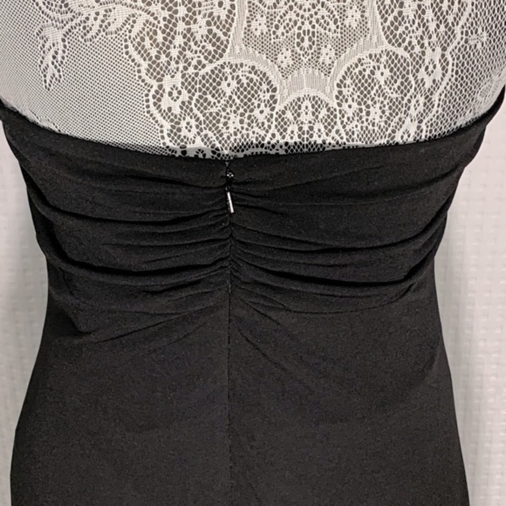 Laundry by Shelli Segal black stretch halter long dress with beading.Size 8. EUC - Picture 10 of 15